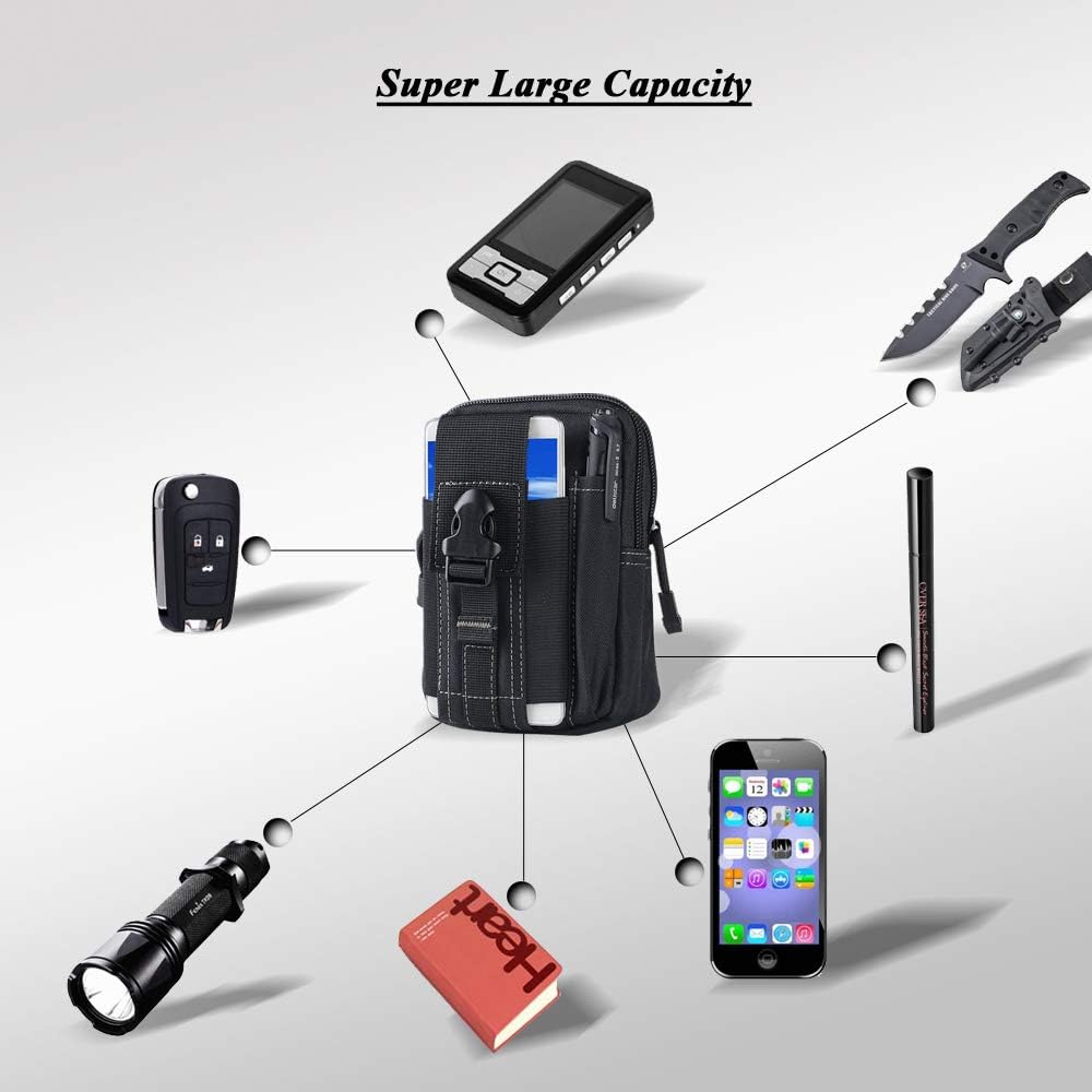 戦術的なモールベルトポーチ軍事ウエストバッグ EDC ツール - Tool Bag のレビューと価格
