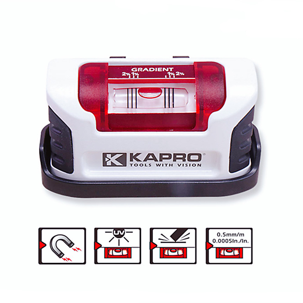 Kapro 10センチメートルベルトクリップ磁気キャストアル - Spirit Level のレビューと価格