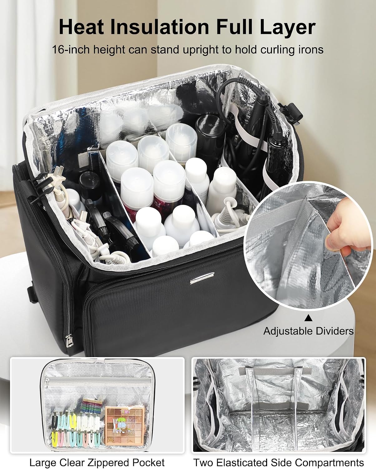 ローリングメイクアップケース ヘアツール トラベルバッグ キ - Tool Bag のレビューと価格