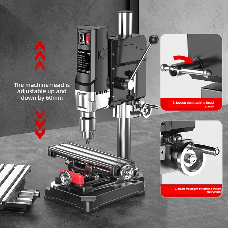 ハイパワー220V工業用ドリルプレス小型家庭用多機能ワークベ - Drill Press のレビューと価格