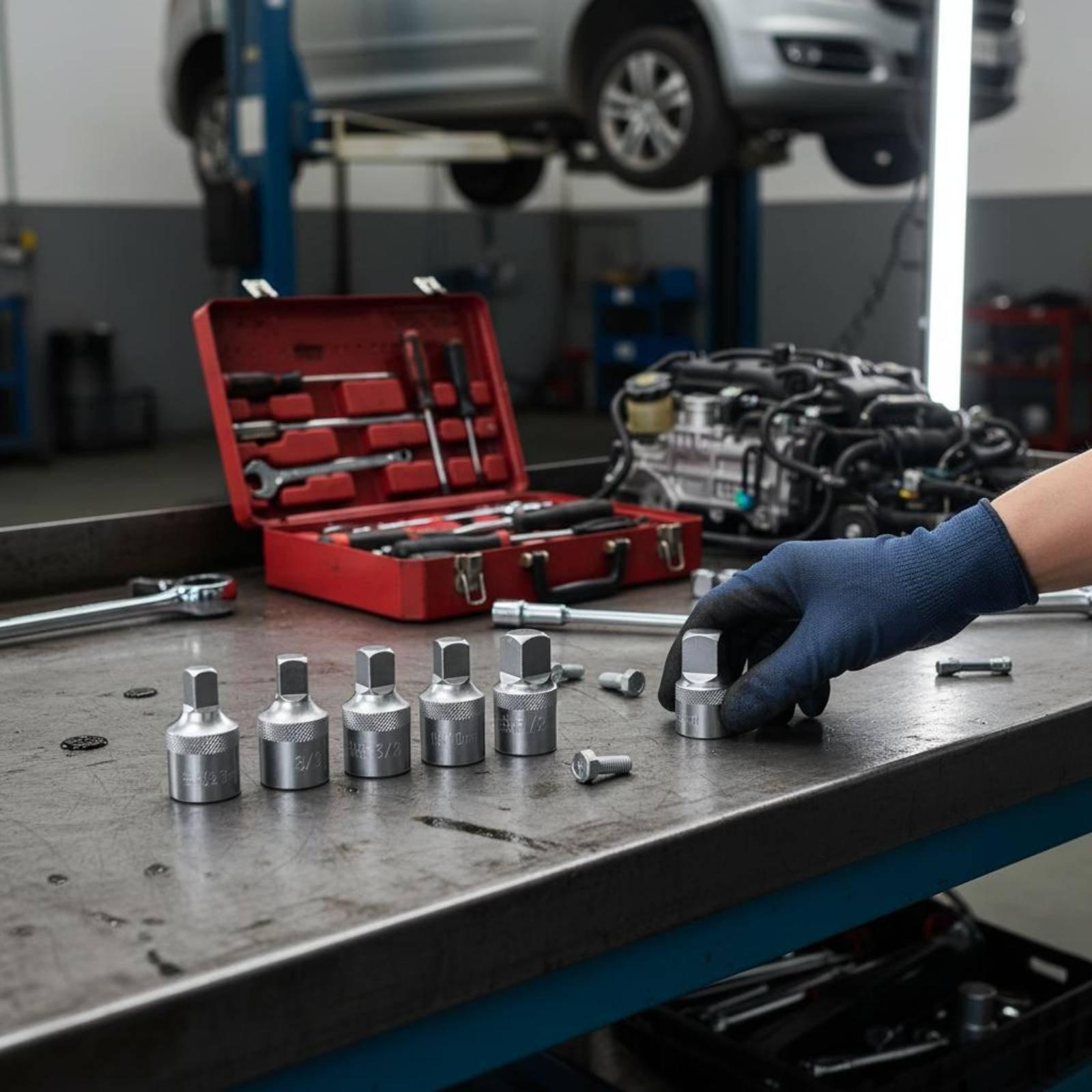 クロムバナジウム製レンチソケットセット。高強度で、角型プラグ - Socket Wrench のレビューと価格