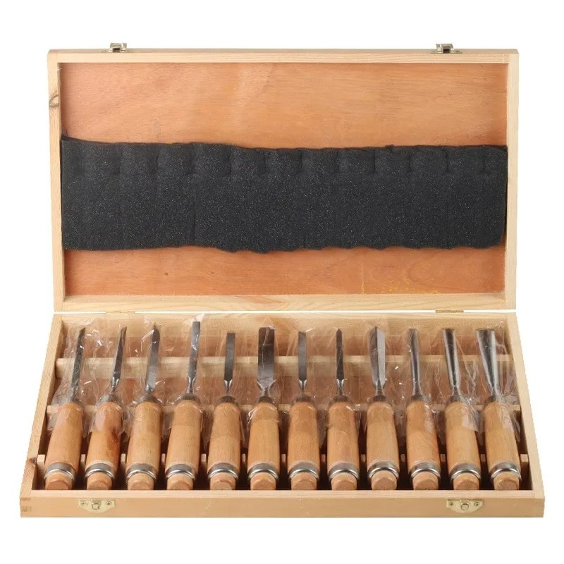 ワークショップ木工旋盤用ガウジ手動工具12個入り鋼製無垢材彫 - Hand Tools In Workshop のレビューと価格
