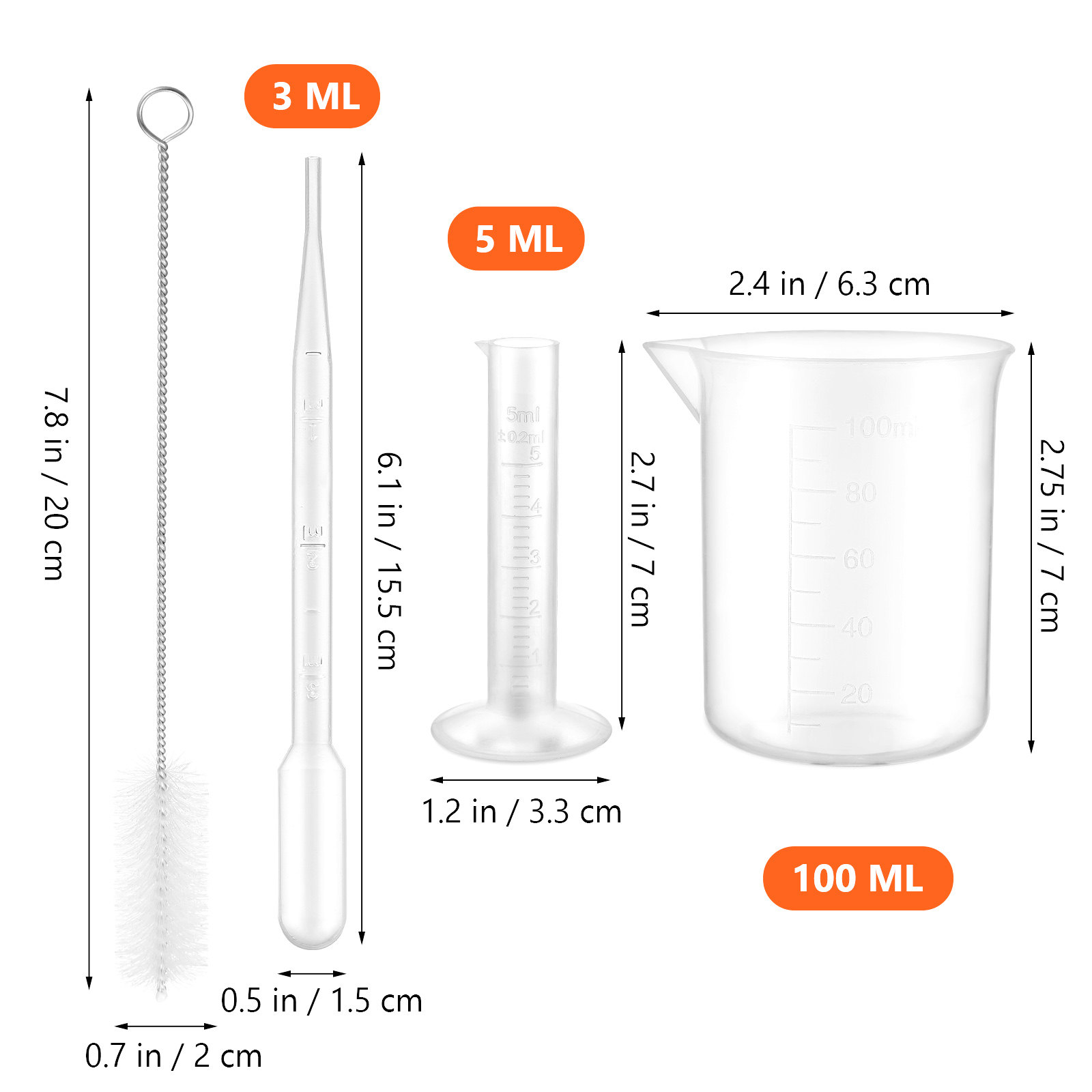 1セット：プラスチック製の目盛付き円筒、ビーカー、移液ピペッ - Tools Youtube のレビューと価格