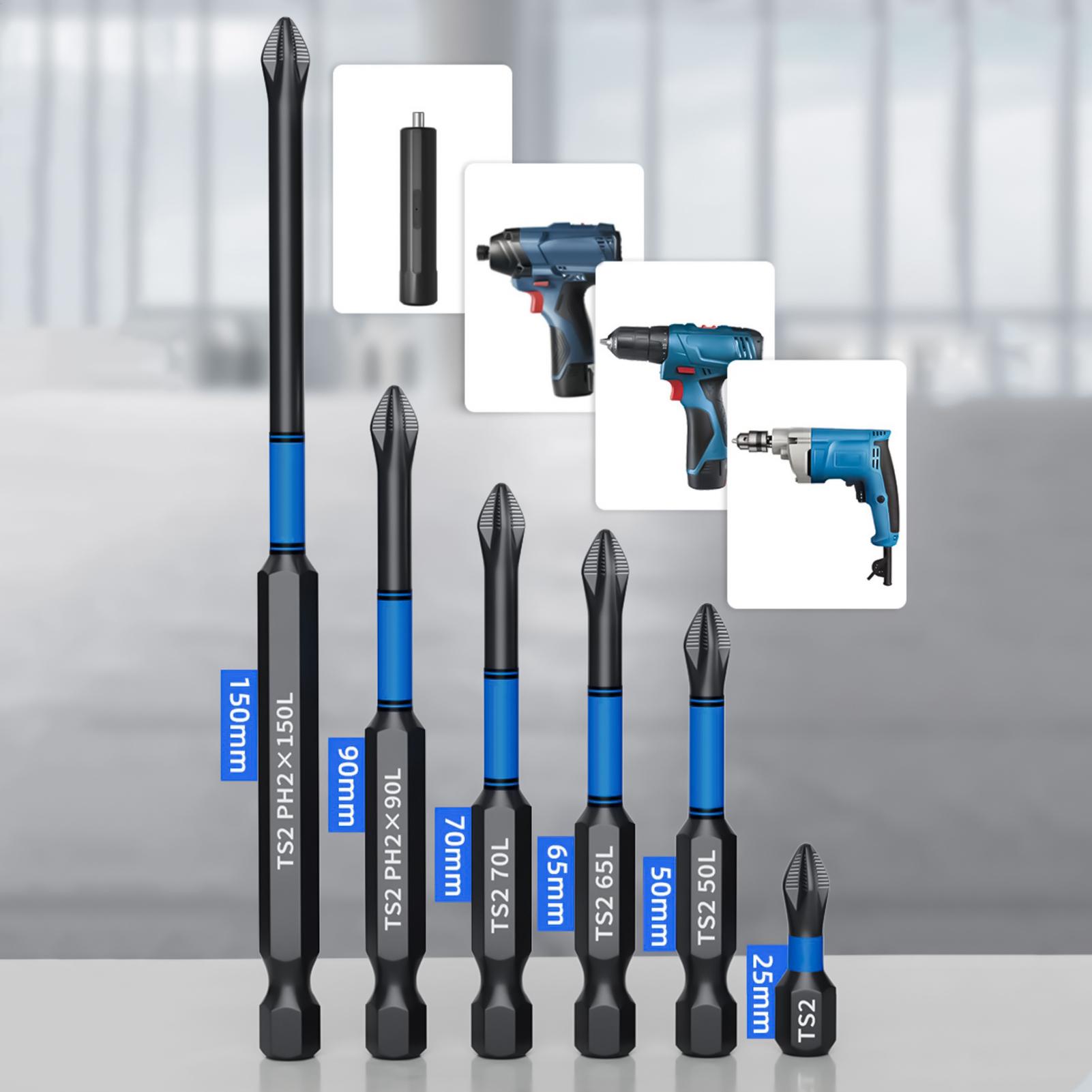 ドリルドライバービットセット 6 ピース磁気ヘビーデューティ - Tool Set のレビューと価格
