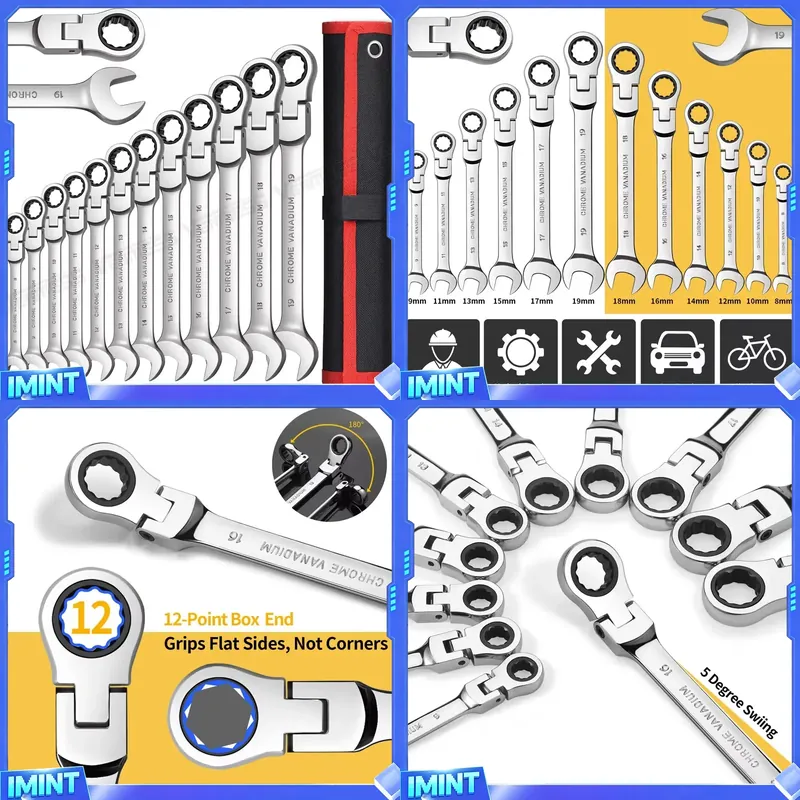 フレックスヘッドラチェットレンチセット、コンビネーションエン - Socket Wrench のレビューと価格